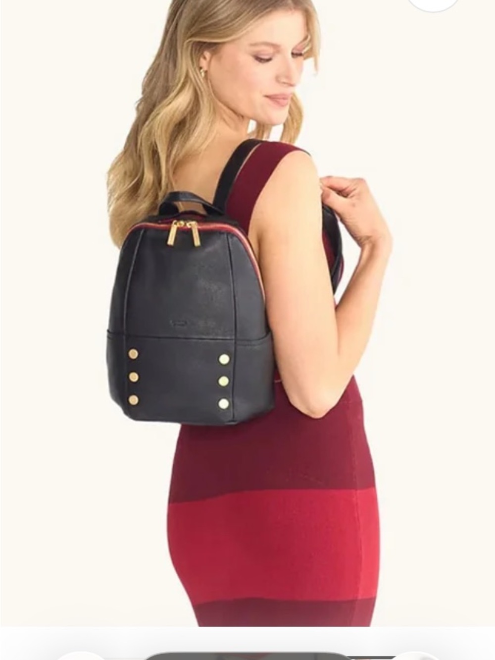 Hammitt Hunter Med Backpack
Navy/Brushed Gold Red Zip